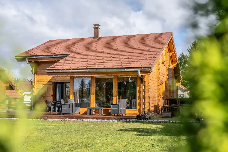 Photo d'un chalet à Lamoura dans le Jura